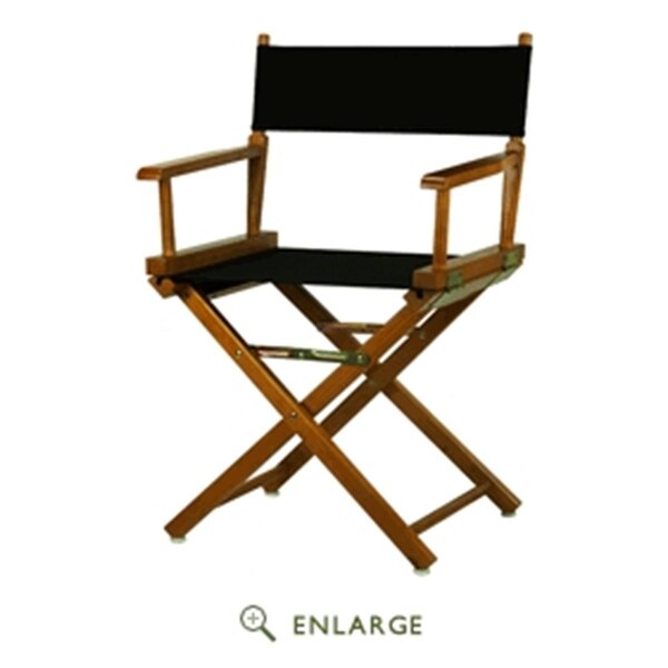Betterbeds 200-55-021-15 18 in. Directors Chair Honey Oak Frame with Black Canvas BE4257053 - main
